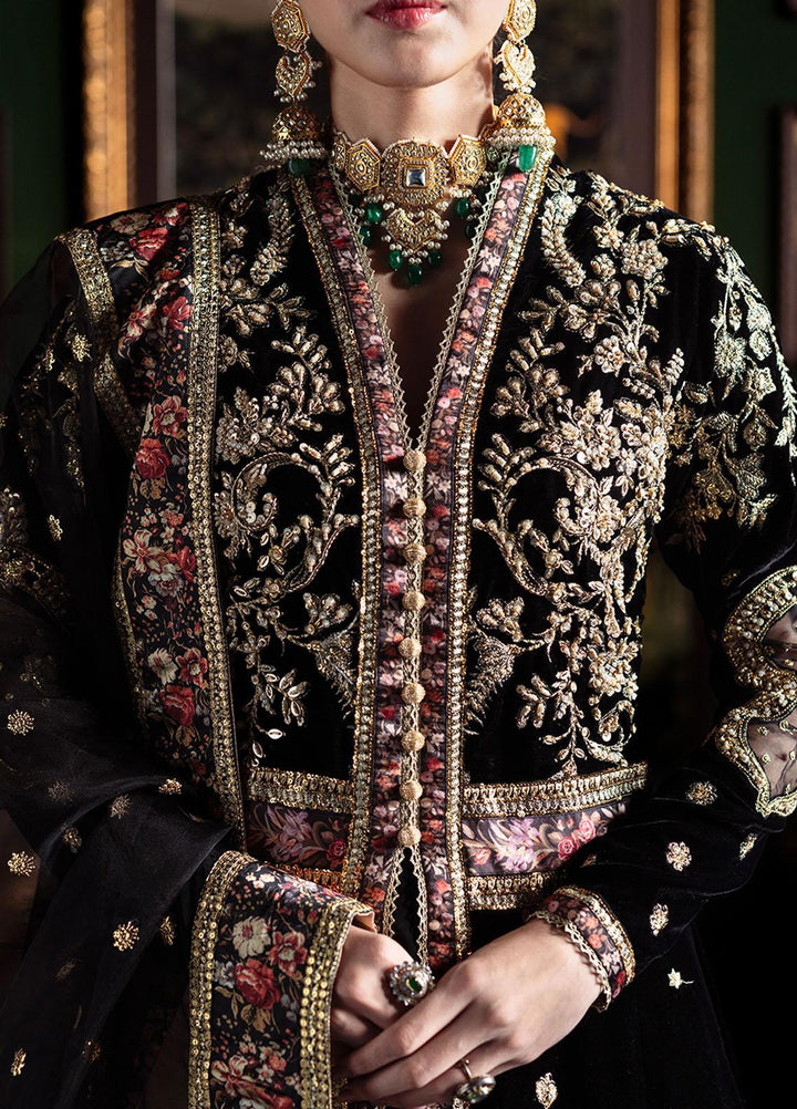 Niloufer By Mushq Embroidered Velvet Suits Unstitched 3 Piece MQ23N MV23-05 Pari - Luxury Collection