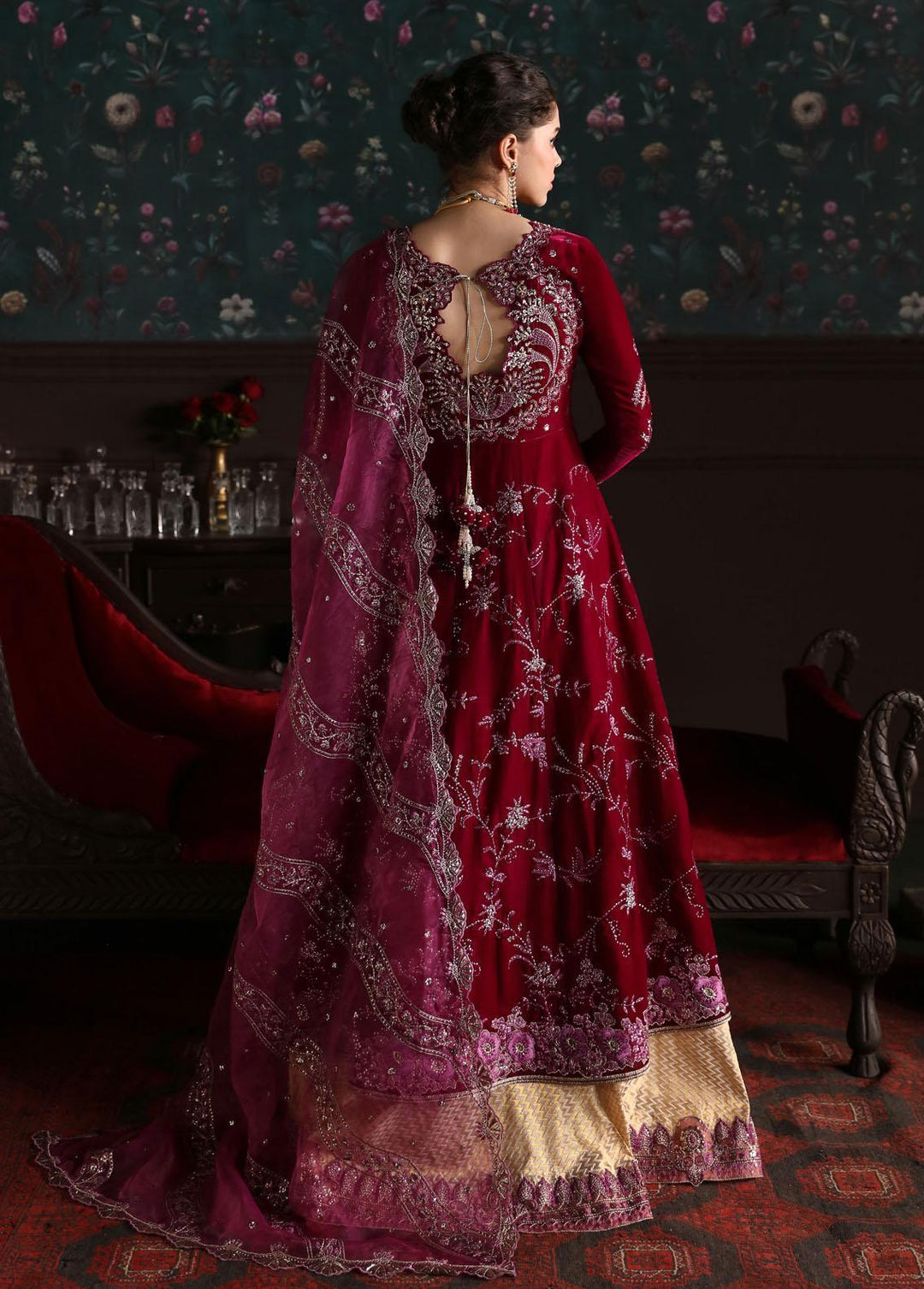 Niloufer By Mushq Embroidered Velvet Suits Unstitched 3 Piece MQ23N MV23-06 Roxana - Luxury Collection