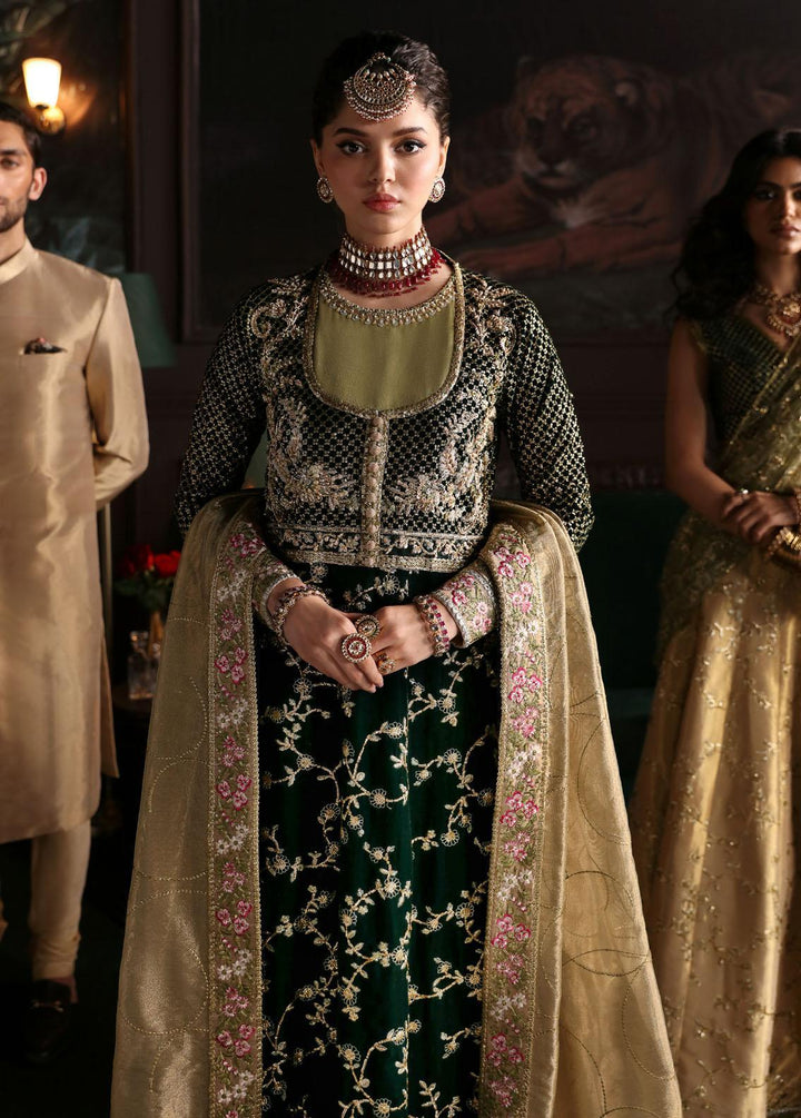 Niloufer By Mushq Embroidered Velvet Suits Unstitched 3 Piece MQ23N MV23-07 Shahinaz - Luxury Collection