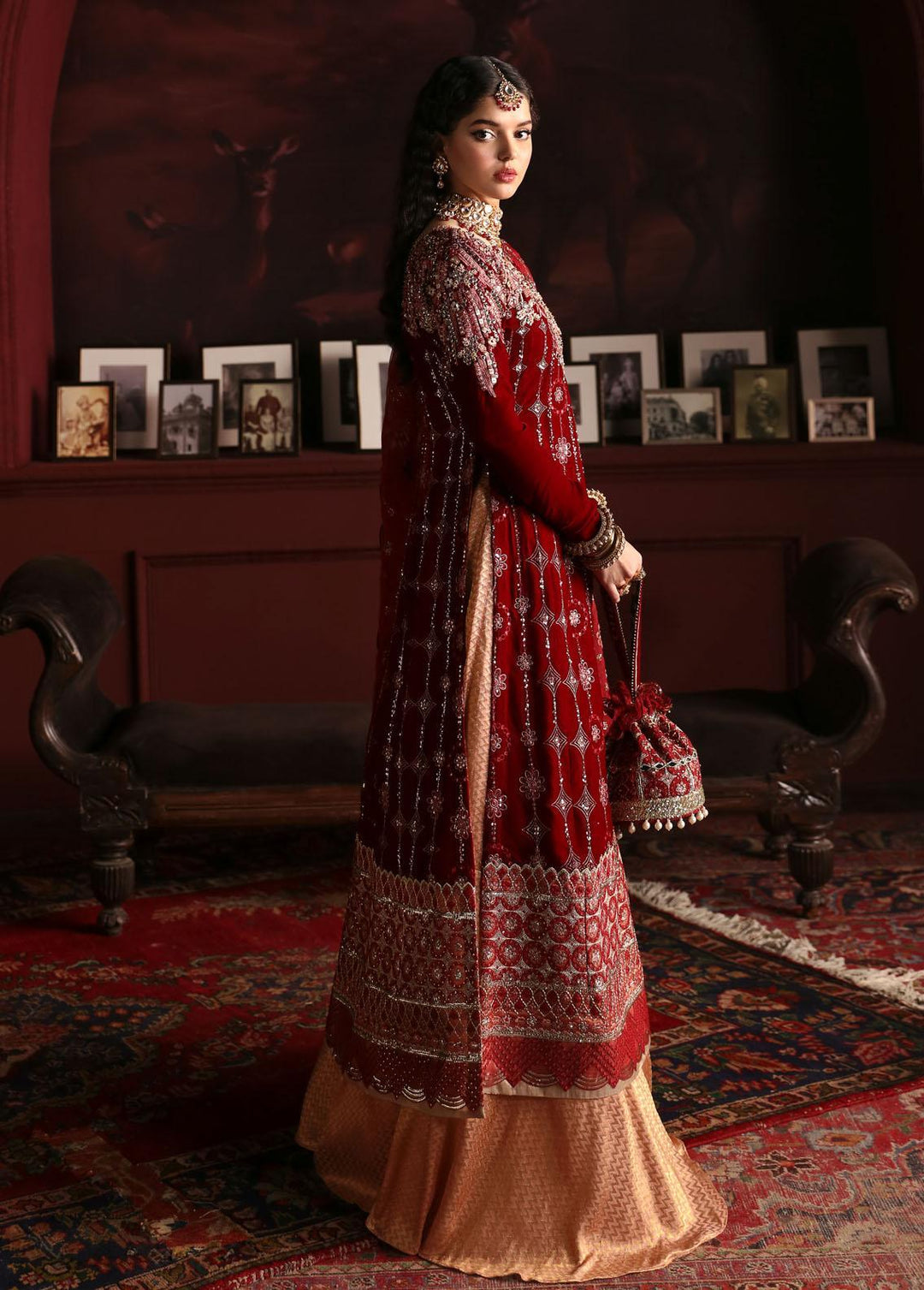 Niloufer By Mushq Embroidered Velvet Suits Unstitched 3 Piece MQ23N MV23-08 Farah - Luxury Collection