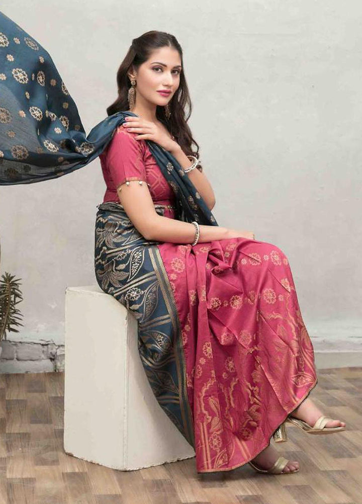Nilufar By Riaz Arts Banarsi Lawn  Unstitched Saree RA22N RA-101 - Summer Collection