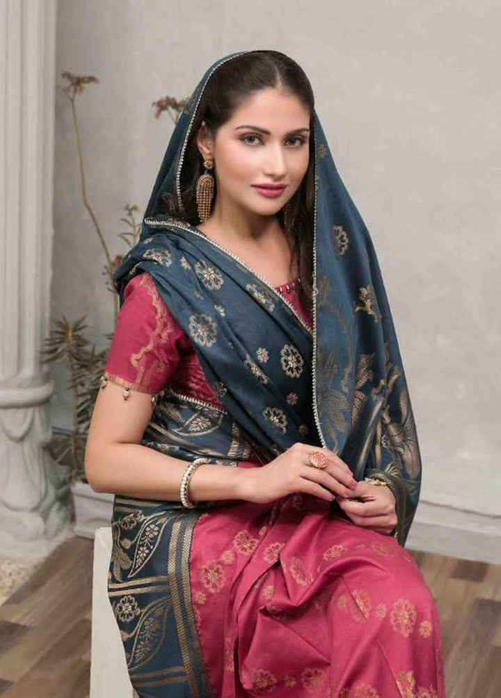 Nilufar By Riaz Arts Banarsi Lawn  Unstitched Saree RA22N RA-101 - Summer Collection