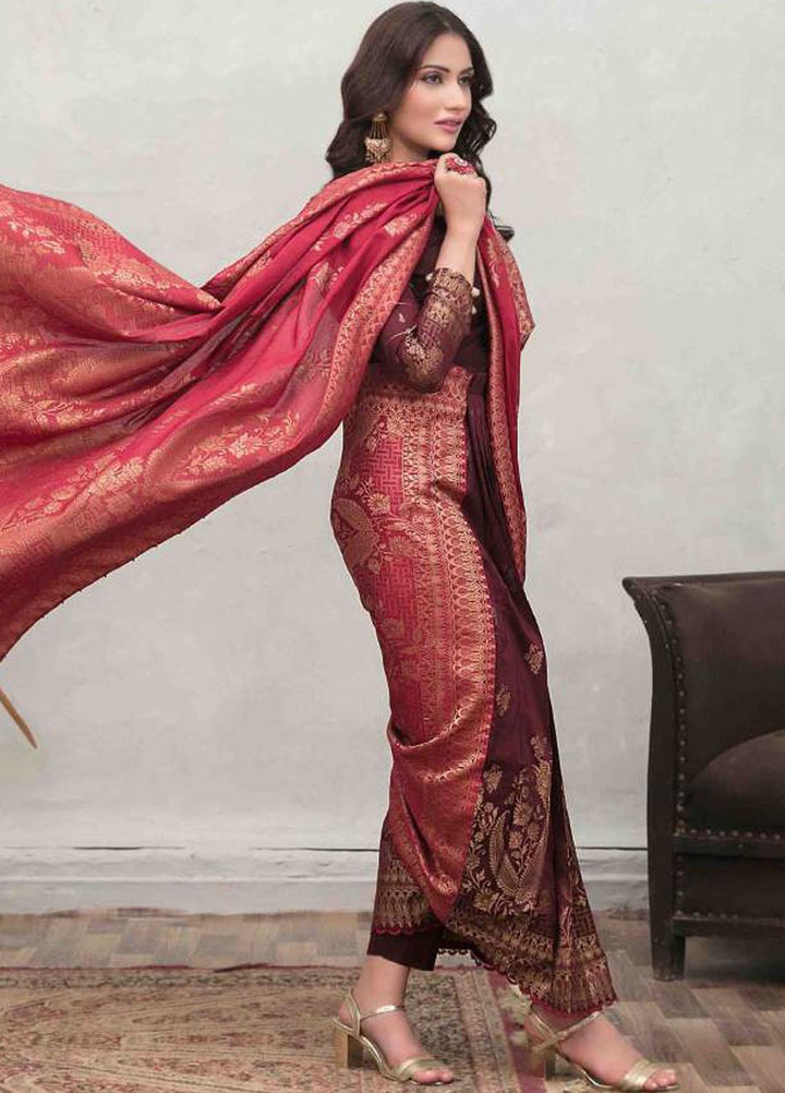 Nilufar By Riaz Arts Banarsi Lawn  Unstitched Saree RA22N RA-104 - Summer Collection