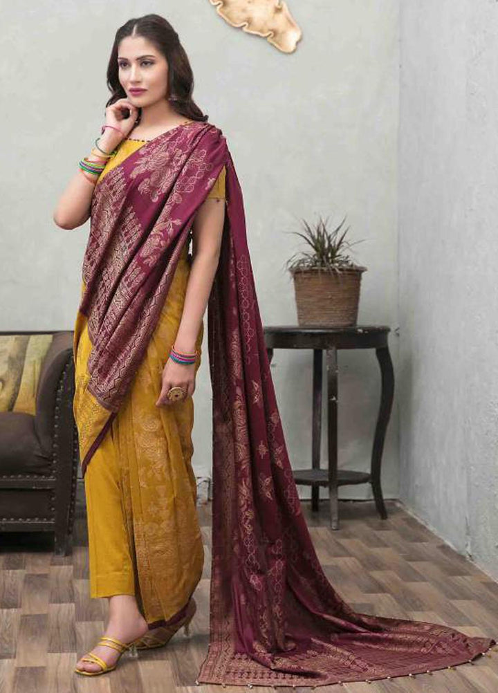 Nilufar By Riaz Arts Banarsi Lawn  Unstitched Saree RA22N RA-107 - Summer Collection