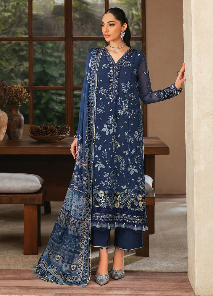 Niran by Xenia Embroidered Chiffon Suits Unstitched 3 Piece XE25N D-01 Verena - Formals Collection