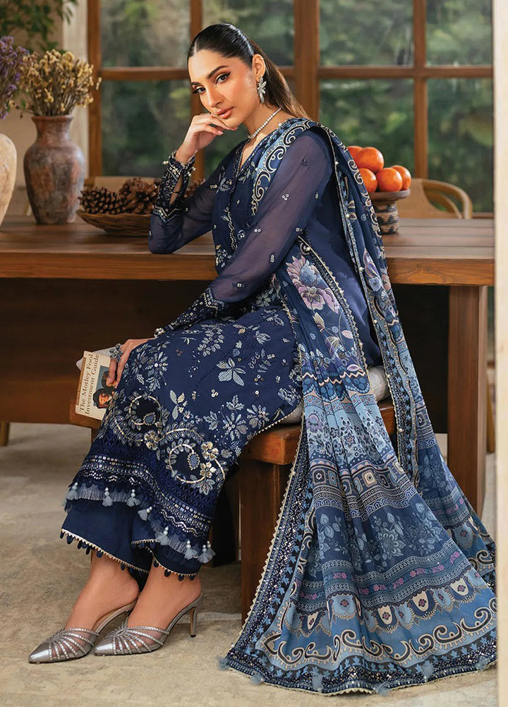 Niran by Xenia Embroidered Chiffon Suits Unstitched 3 Piece XE25N D-01 Verena - Formals Collection