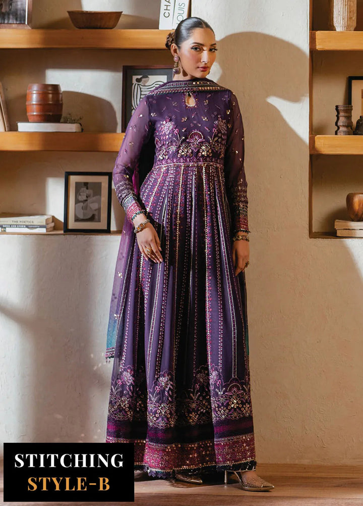 Niran by Xenia Embroidered Chiffon Suits Unstitched 3 Piece XE25N D-03 Sourati - Formals Collection