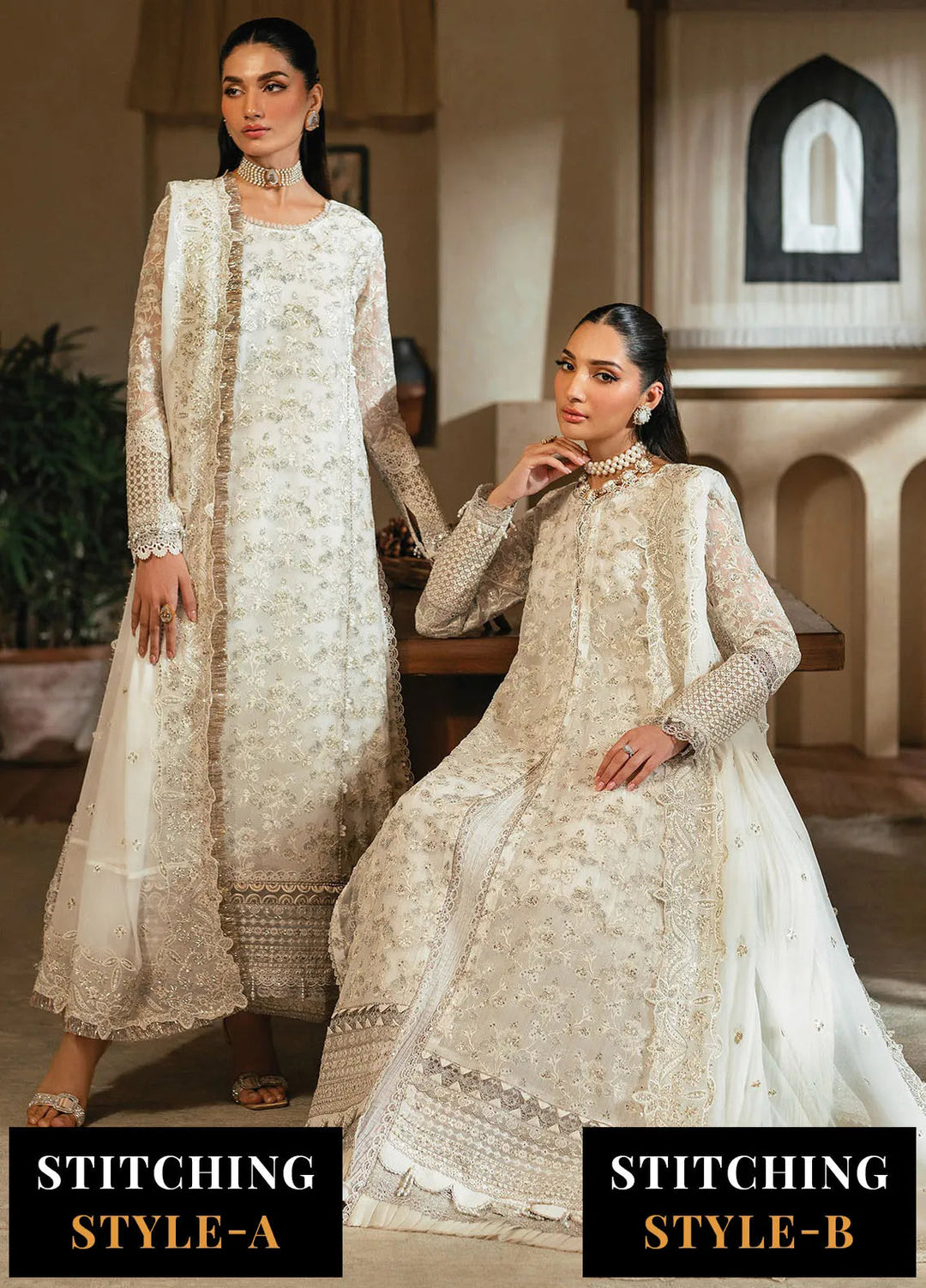 Niran by Xenia Embroidered Chiffon Suits Unstitched 3 Piece XE25N D-04 Serenia - Formals Collection
