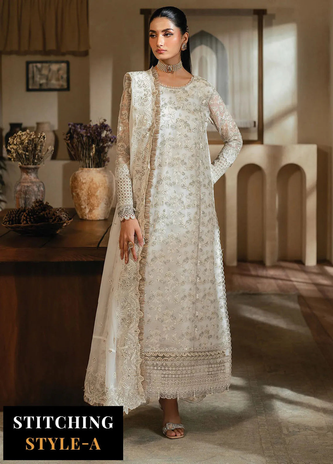 Niran by Xenia Embroidered Chiffon Suits Unstitched 3 Piece XE25N D-04 Serenia - Formals Collection