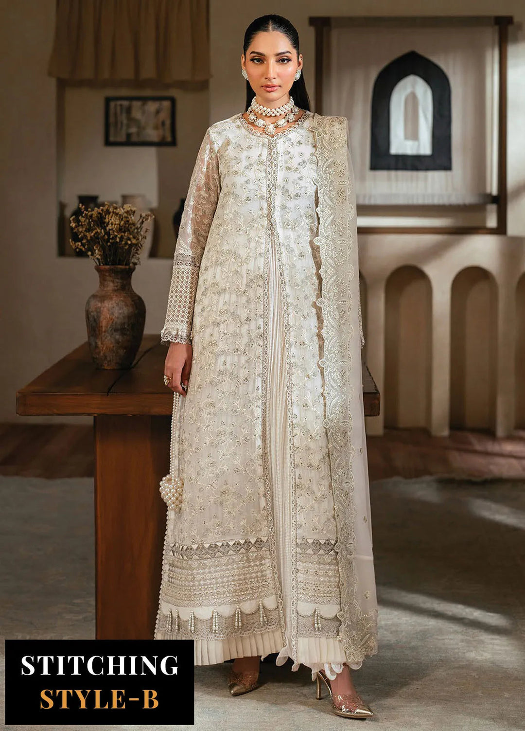 Niran by Xenia Embroidered Chiffon Suits Unstitched 3 Piece XE25N D-04 Serenia - Formals Collection