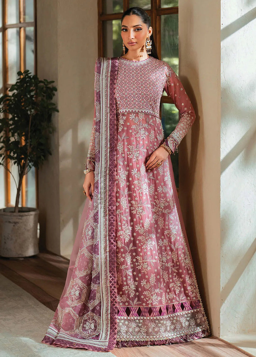 Niran by Xenia Embroidered Chiffon Suits Unstitched 3 Piece XE25LU D-06 Lumina - Formals Collection
