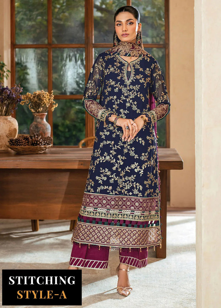 Niran by Xenia Embroidered Chiffon Suits Unstitched 3 Piece XE25N D-08 Seraphina - Formals Collection