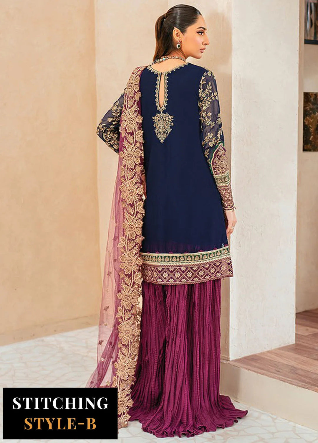 Niran by Xenia Embroidered Chiffon Suits Unstitched 3 Piece XE25N D-08 Seraphina - Formals Collection