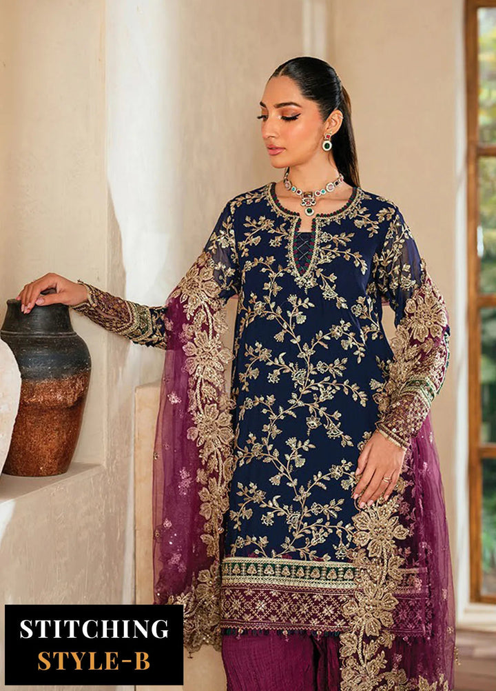 Niran by Xenia Embroidered Chiffon Suits Unstitched 3 Piece XE25N D-08 Seraphina - Formals Collection