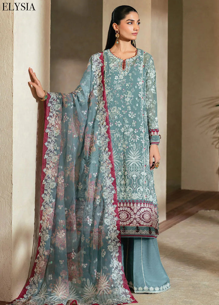 Niran by Xenia Embroidered Chiffon Suits Unstitched 3 Piece XE25N D-09 Elysia - Formals Collection