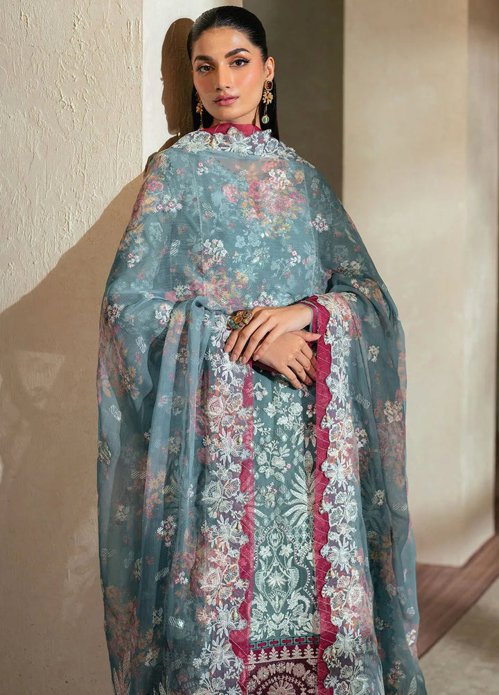 Niran by Xenia Embroidered Chiffon Suits Unstitched 3 Piece XE25N D-09 Elysia - Formals Collection