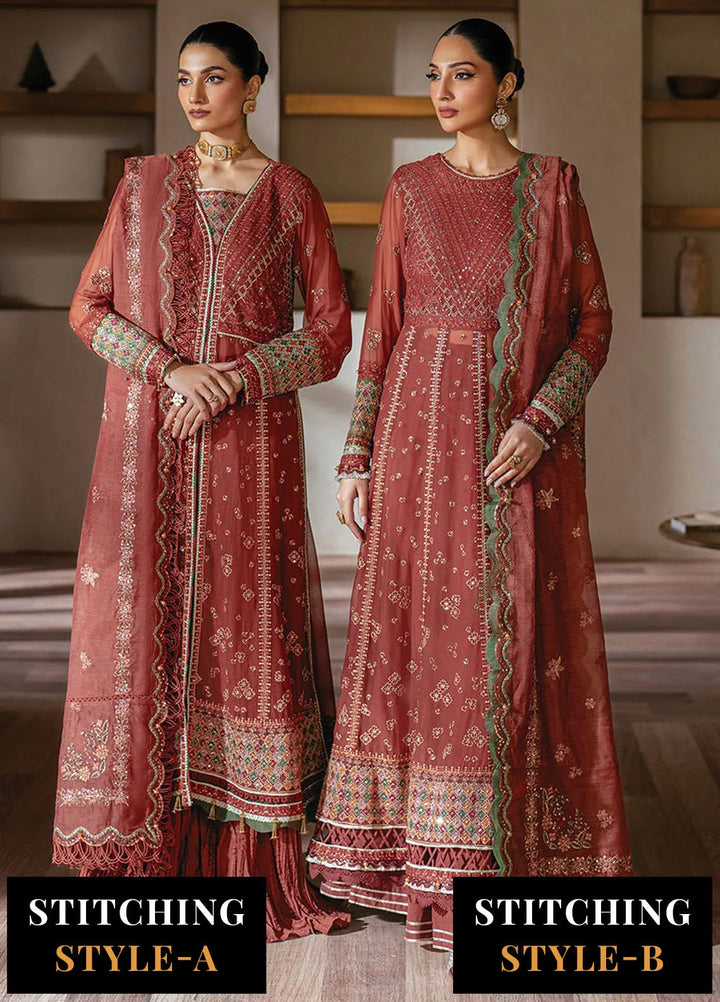 Niran by Xenia Embroidered Chiffon Suits Unstitched 3 Piece XE25N D-10 Selene - Formals Collection