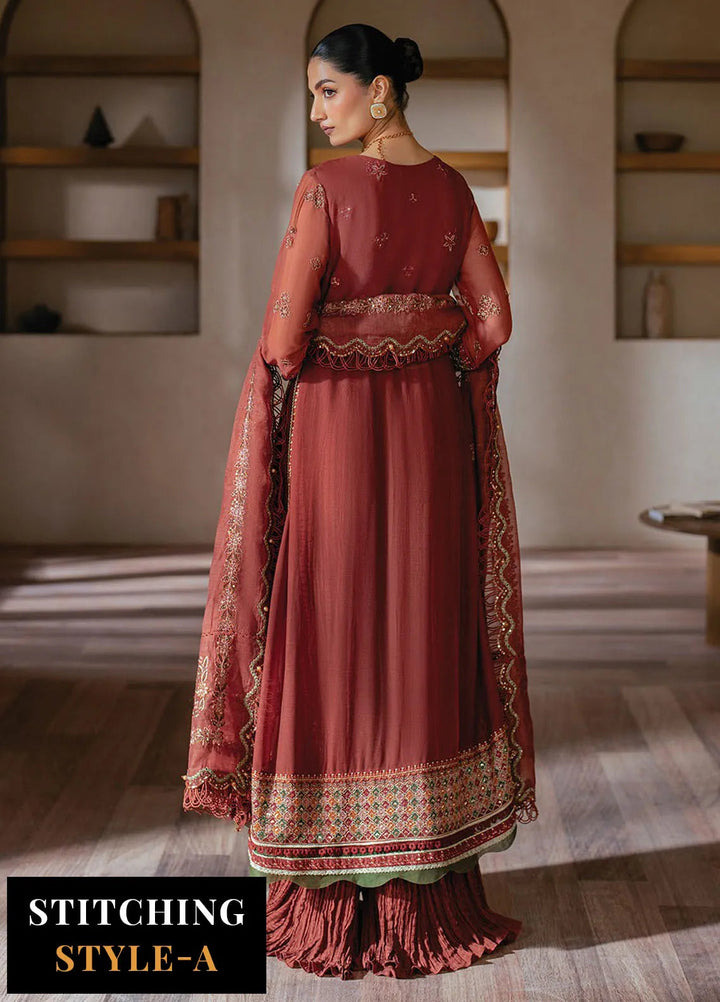 Niran by Xenia Embroidered Chiffon Suits Unstitched 3 Piece XE25N D-10 Selene - Formals Collection