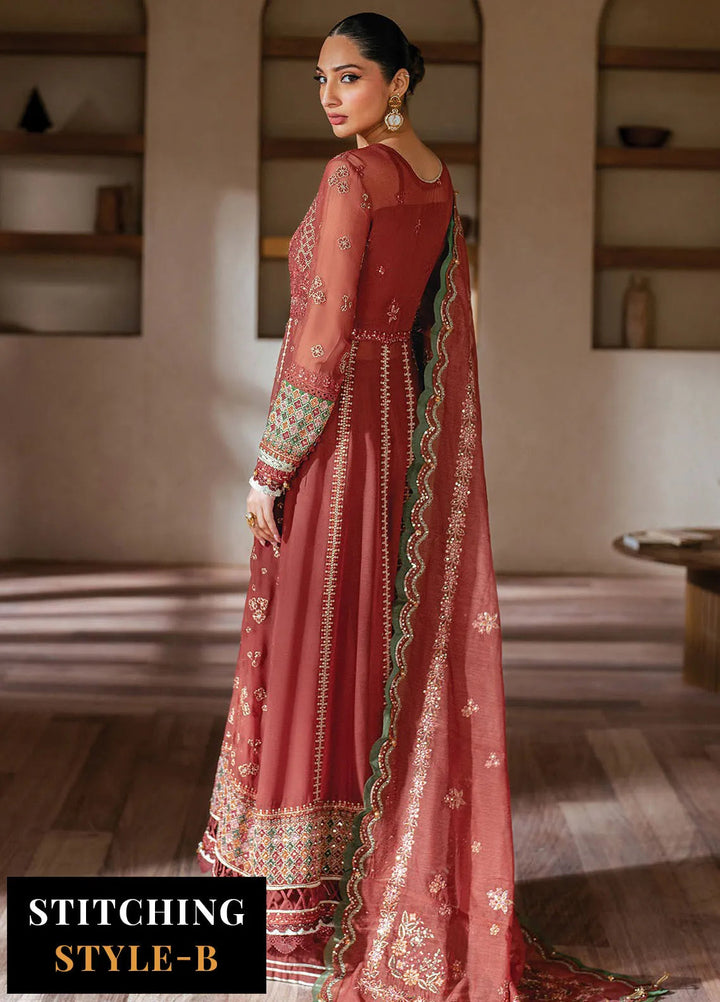 Niran by Xenia Embroidered Chiffon Suits Unstitched 3 Piece XE25N D-10 Selene - Formals Collection