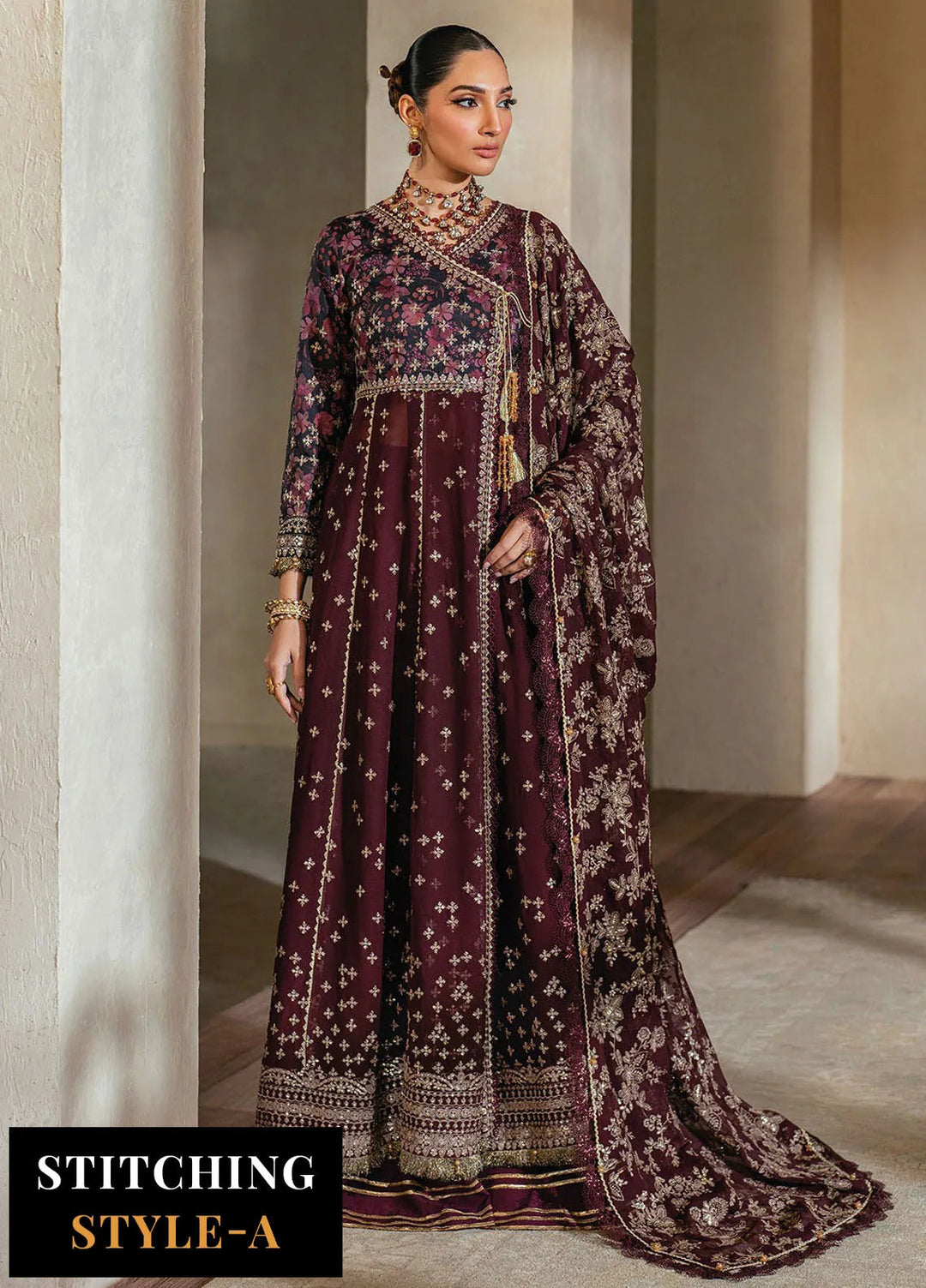 Niran by Xenia Embroidered Raw Silk Suits Unstitched 3 Piece XE25N D-07 Lune - Formals Collection