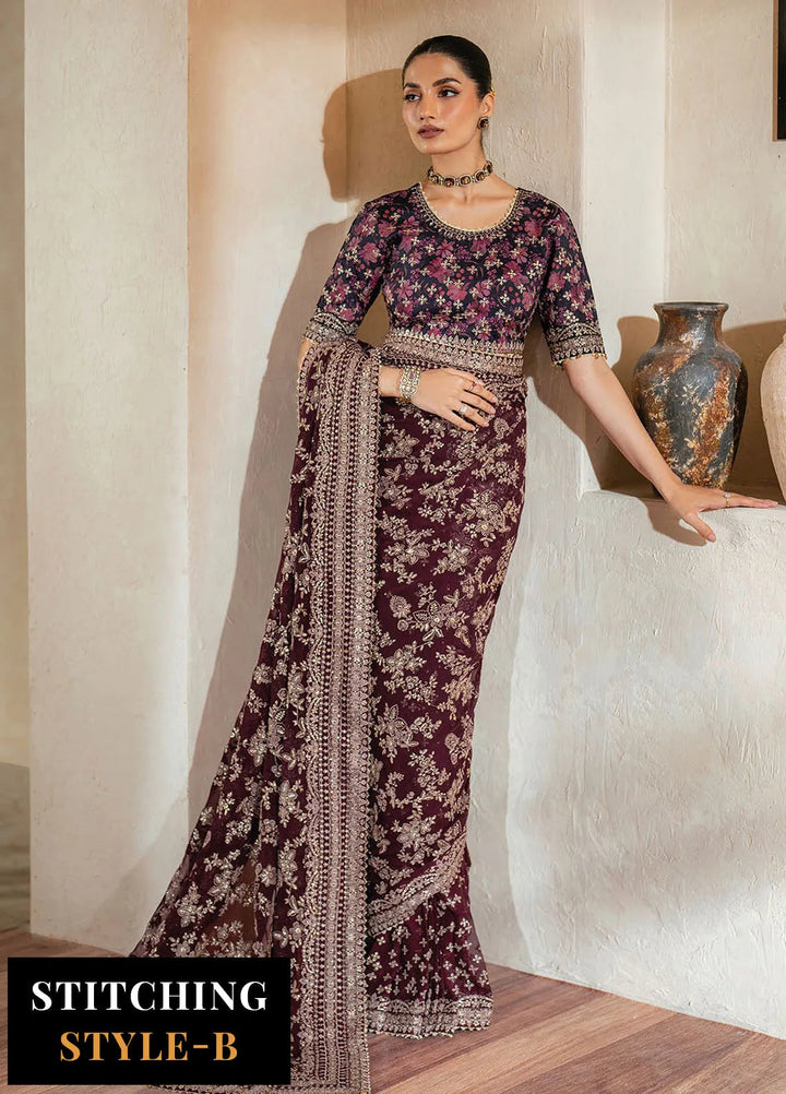 Niran by Xenia Embroidered Raw Silk Suits Unstitched 3 Piece XE25N D-07 Lune - Formals Collection