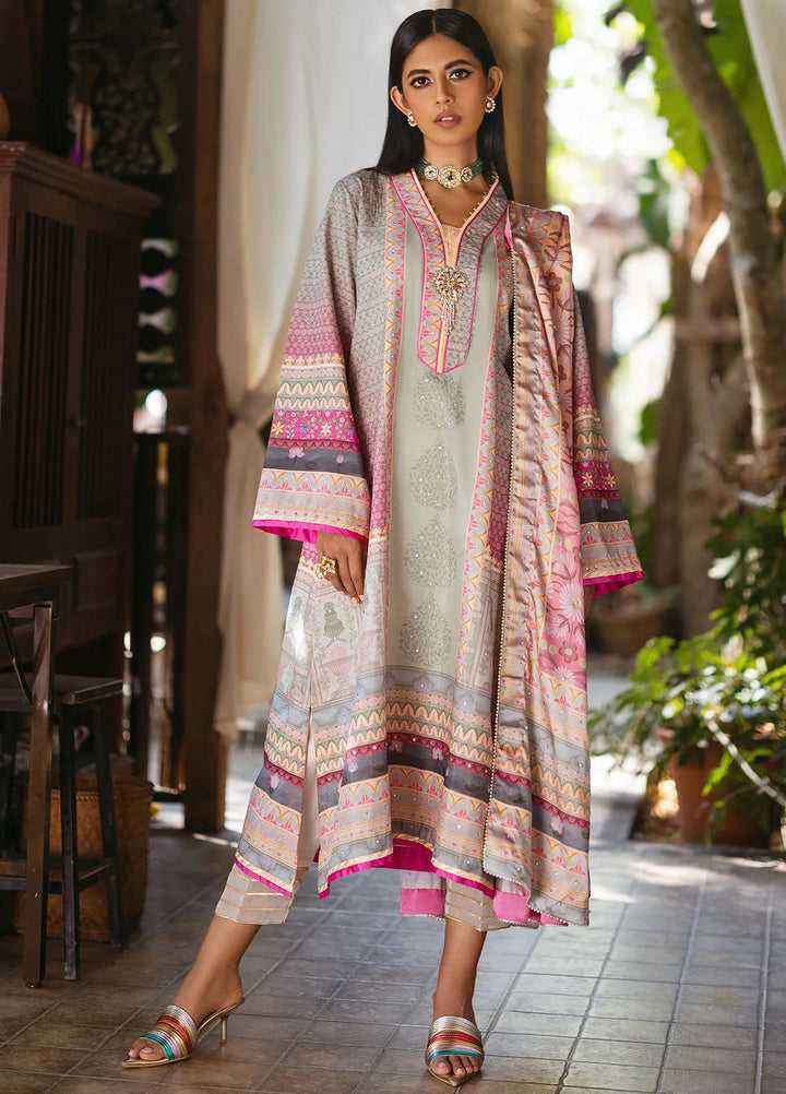 Nirvana By Mushq Embroidered Raw Silk Suit Unstitched 3 Piece MQ24N MPS-02 Taffy - Fesrive Collection