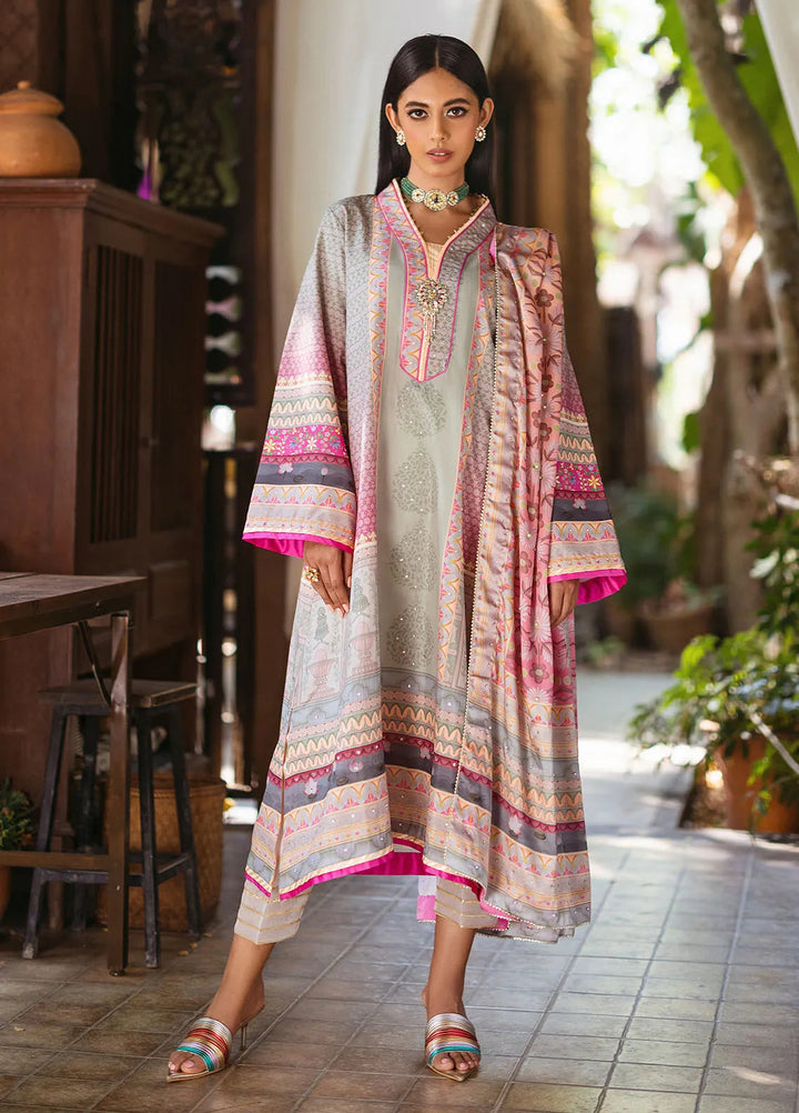 Nirvana By Mushq Embroidered Raw Silk Suit Unstitched 3 Piece MQ24N MPS-02 Taffy - Fesrive Collection