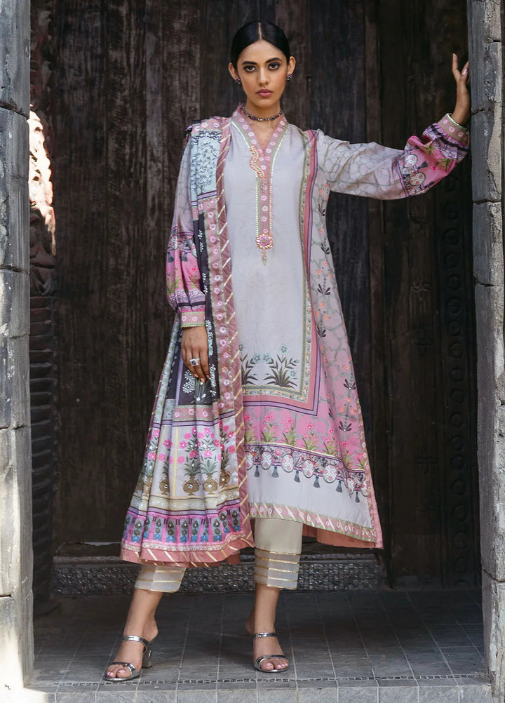 Nirvana By Mushq Embroidered Raw Silk Suit Unstitched 3 Piece MQ24N MPS-03 Pewter - Fesrive Collection