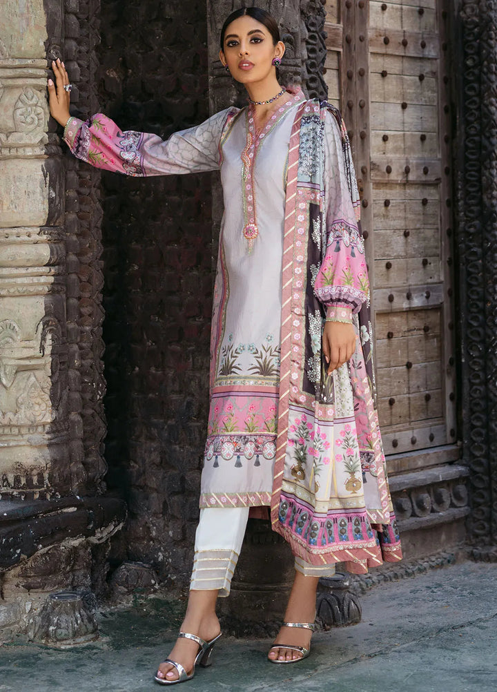 Nirvana By Mushq Embroidered Raw Silk Suit Unstitched 3 Piece MQ24N MPS-03 Pewter - Fesrive Collection