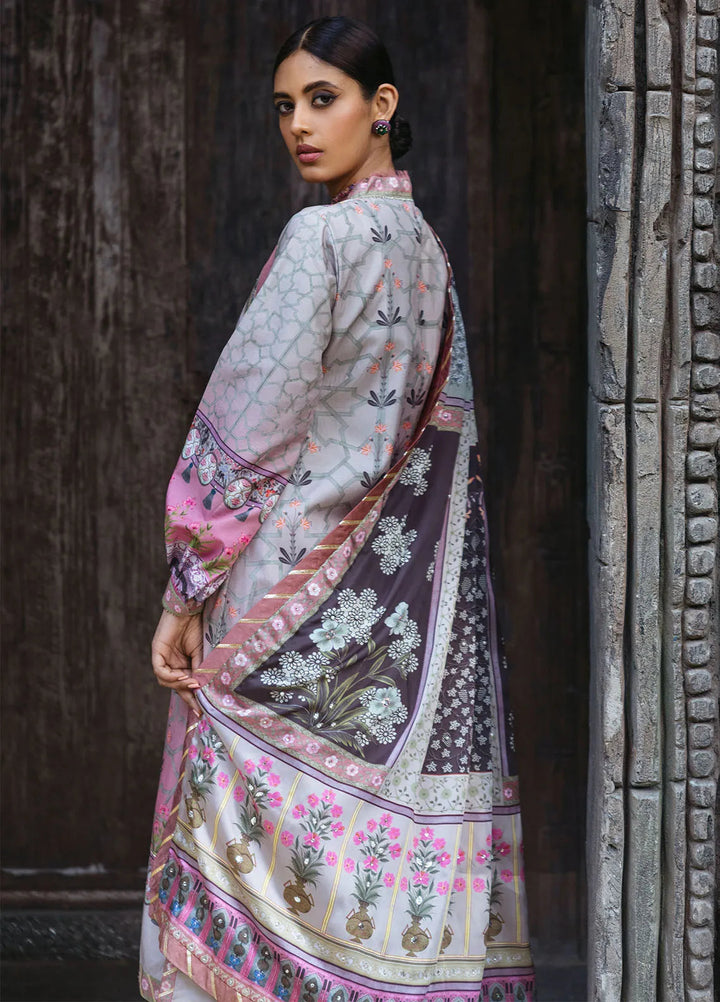 Nirvana By Mushq Embroidered Raw Silk Suit Unstitched 3 Piece MQ24N MPS-03 Pewter - Fesrive Collection