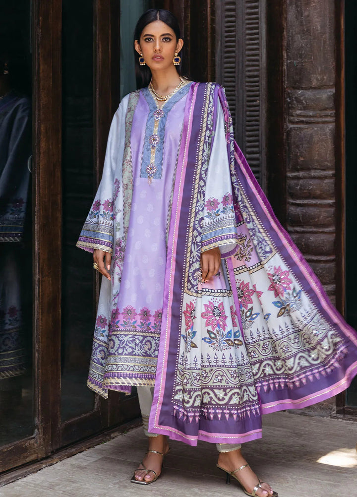 Nirvana By Mushq Embroidered Raw Silk Suit Unstitched 3 Piece MQ24N MPS-06 Viola - Fesrive Collection
