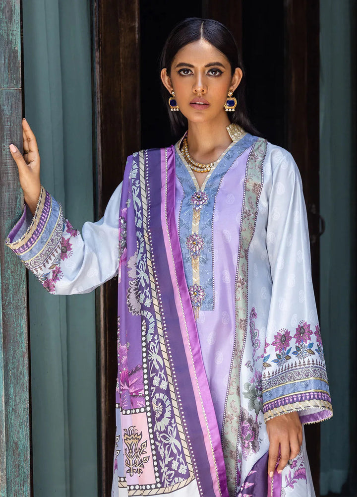 Nirvana By Mushq Embroidered Raw Silk Suit Unstitched 3 Piece MQ24N MPS-06 Viola - Fesrive Collection