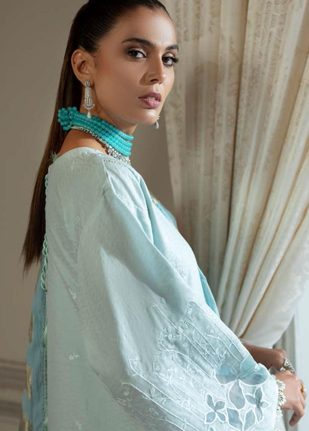 Nisa Hussain Embroidered Lawn Suits Unstitched 3 Piece NSH22SS LF-NHl 003 - Spring / Summer Collection