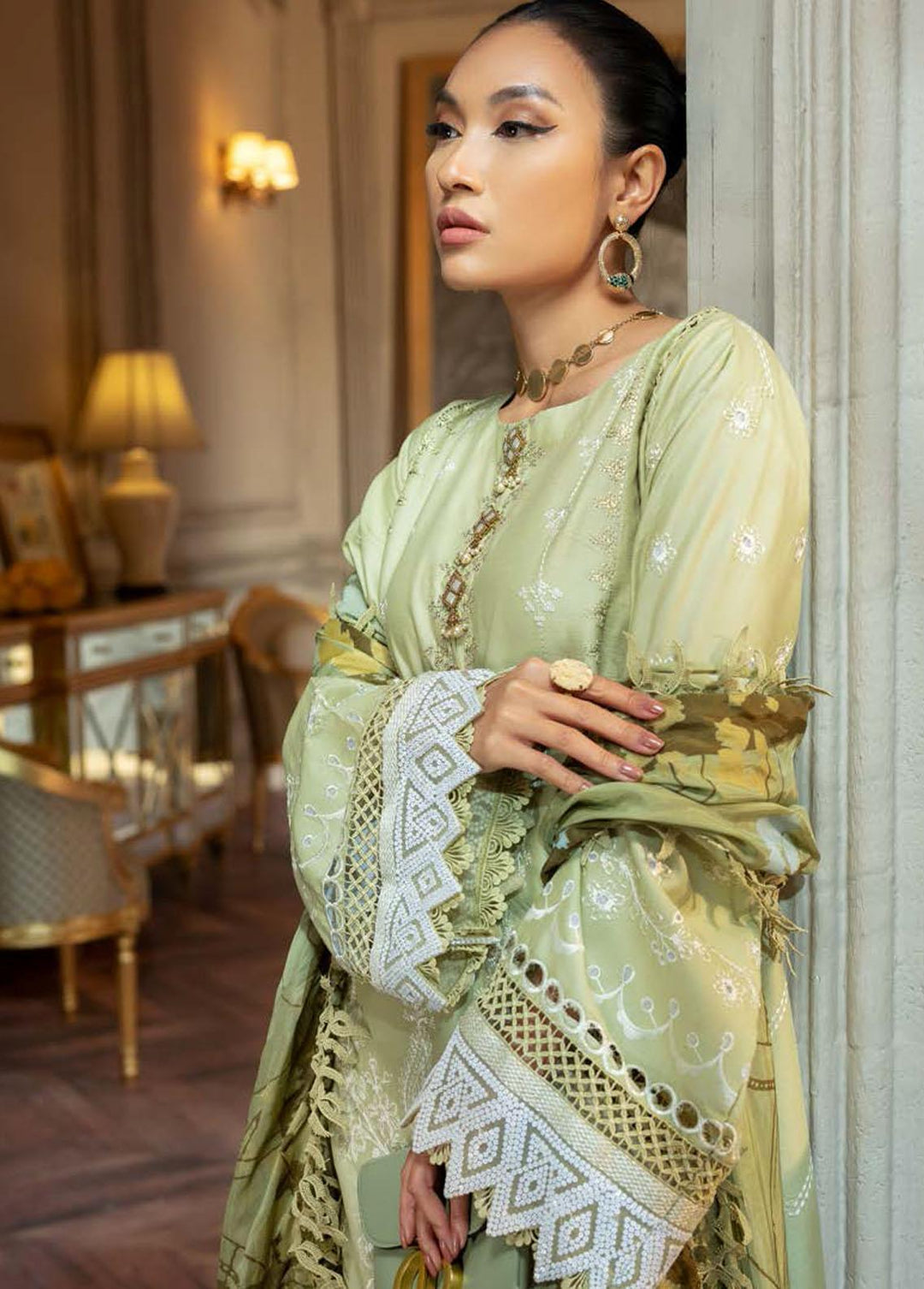 Nisa Hussain Embroidered Lawn Suits Unstitched 3 Piece NSH22SS LF-NHl 008 - Spring / Summer Collection