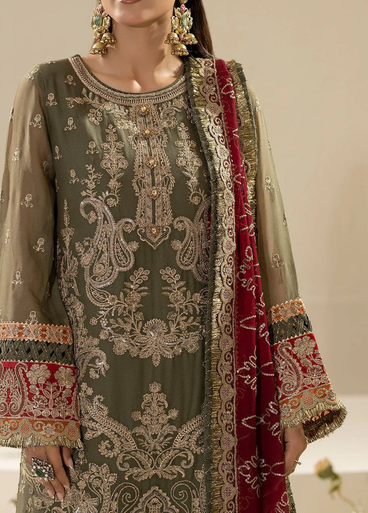 Nisha by Imrozia Premium Pret Embroidered Chiffon 3 Piece Suit M-81 Aleha