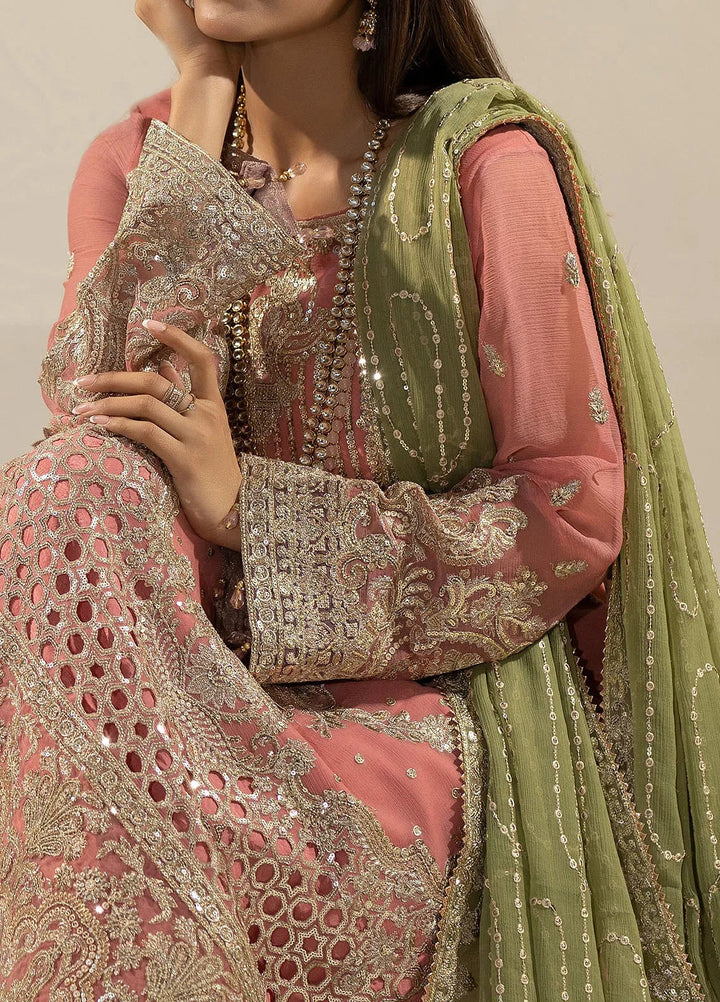 Nisha by Imrozia Premium Pret Embroidered Chiffon 3 Piece Suit M-82 Nurah