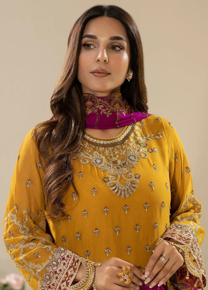 Nisha by Imrozia Premium Pret Embroidered Chiffon 3 Piece Suit M-86 Zohal