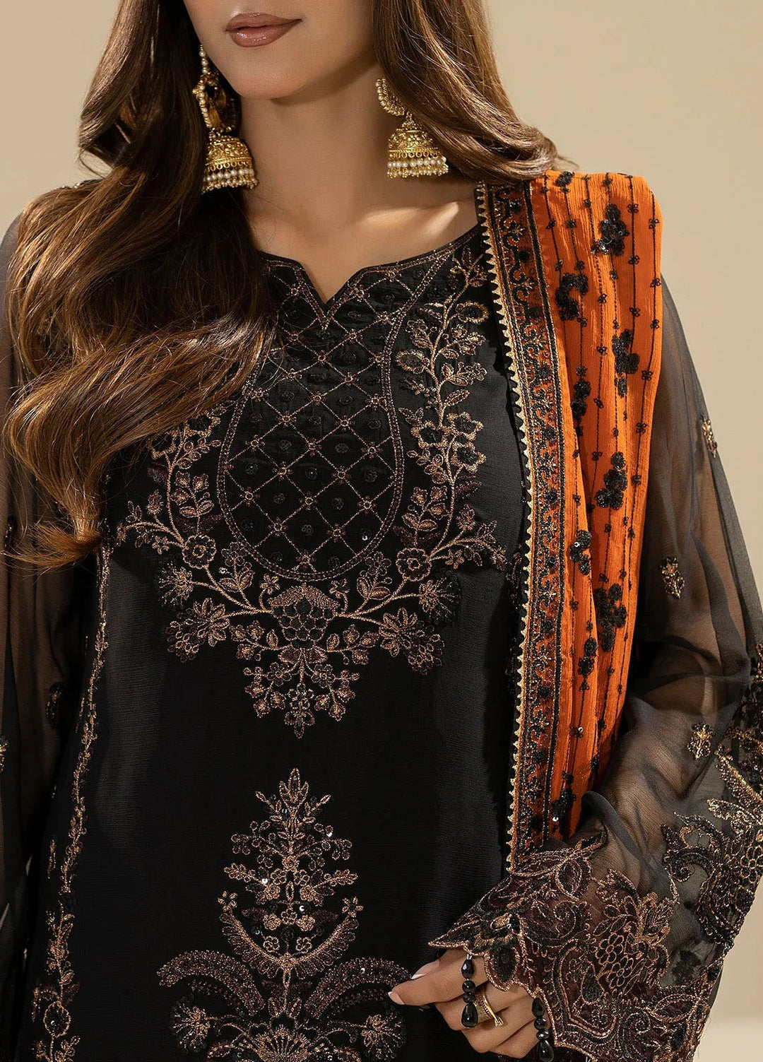 Nisha by Imrozia Premium Pret Embroidered Chiffon 3 Piece Suit M-87 Waniya