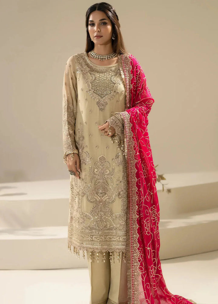 Nisha by Imrozia Premium Pret Embroidered Chiffon 3 Piece Suit M-88 Rinza