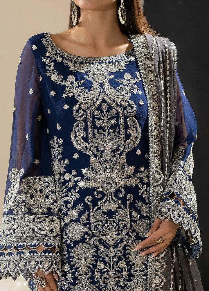 Nisha by Imrozia Premium Pret Embroidered Chiffon 3 Piece Suit M-89 Lamiya