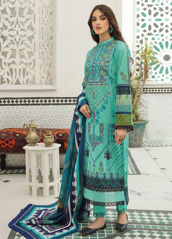 Nissa By RajBari Embroidered Lawn Suits Unstitched 3 Piece RB22DW 1B - Daily Wear Collection