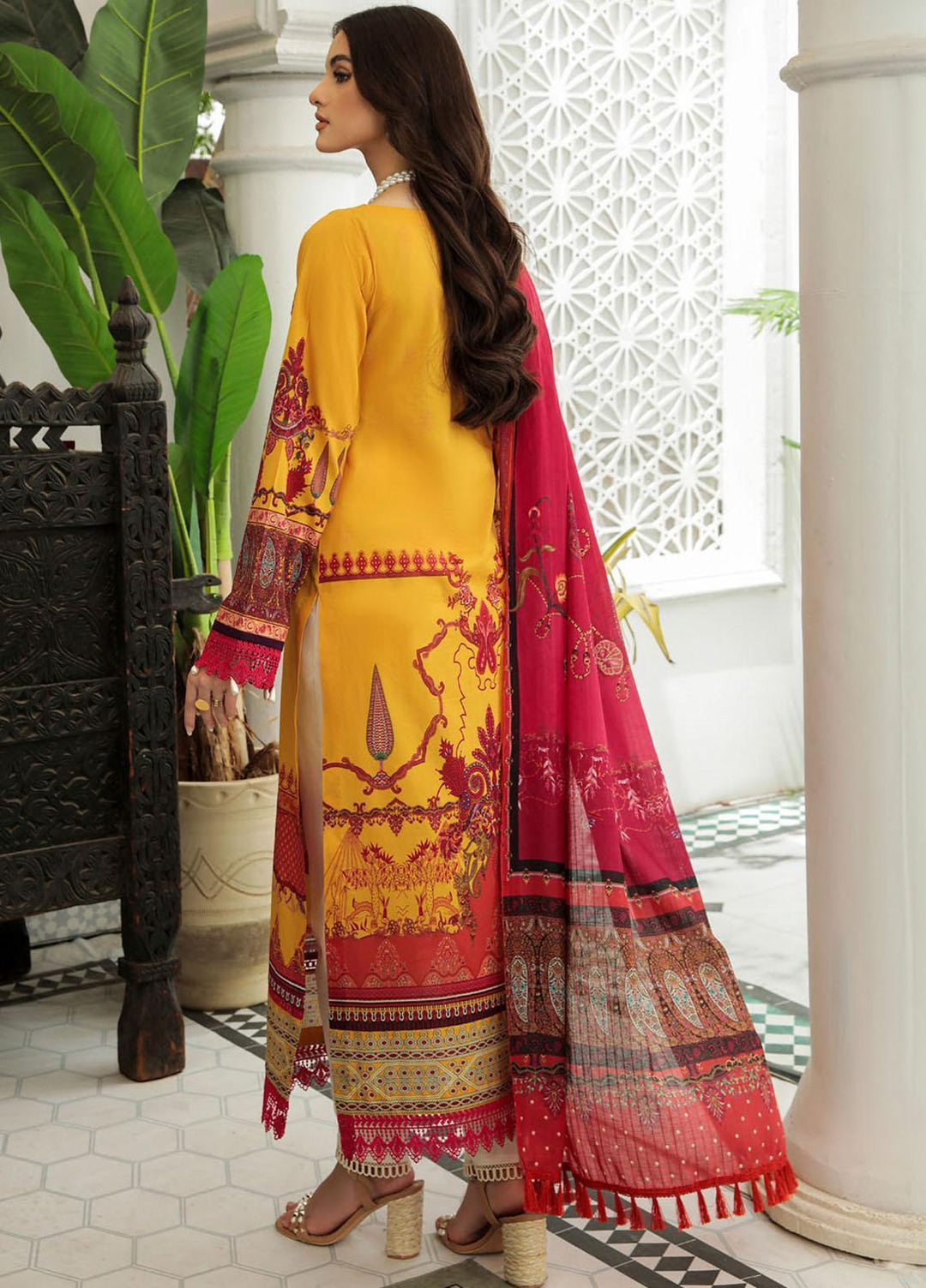 Nissa By RajBari Embroidered Lawn Suits Unstitched 3 Piece RB22DW 3B - Daily Wear Collection