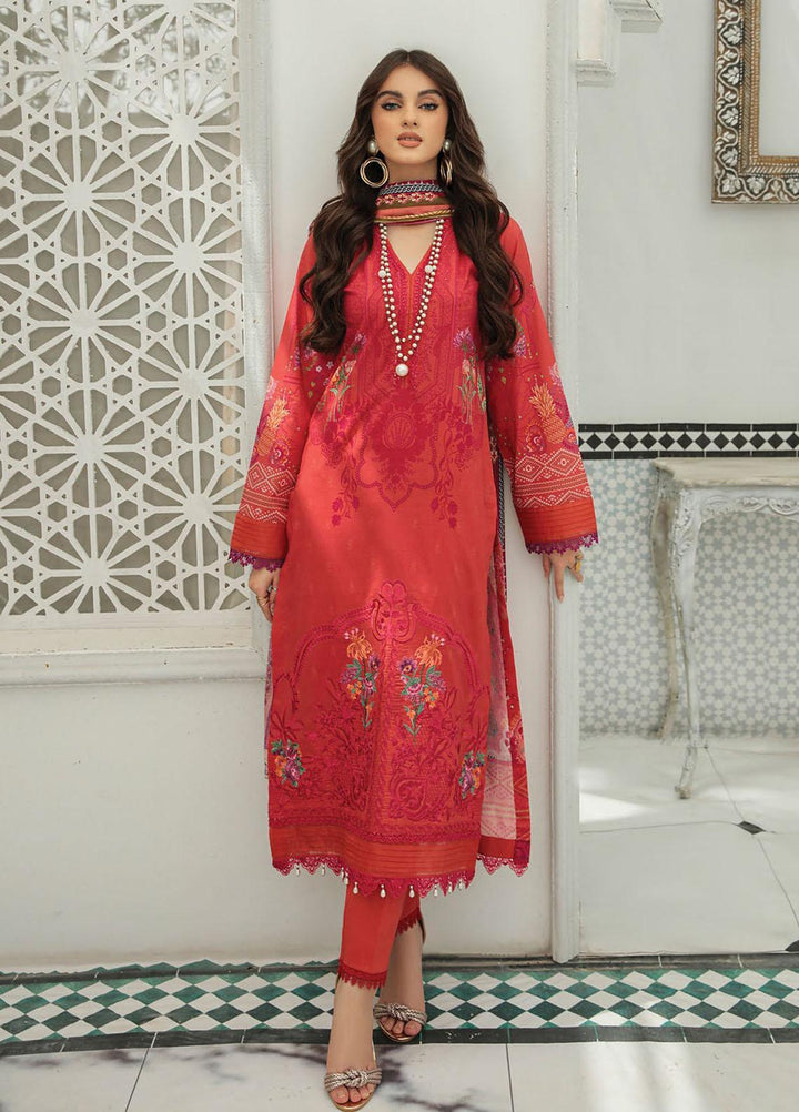 Nissa By RajBari Embroidered Lawn Suits Unstitched 3 Piece RB22DW 6A - Daily Wear Collection