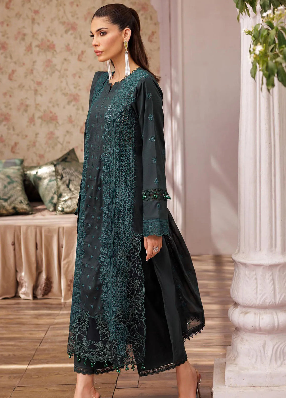 Nissa by RajBari Embroidered Lawn Suit Unstitched 3 Piece RB25N D-05 - Summer Collection