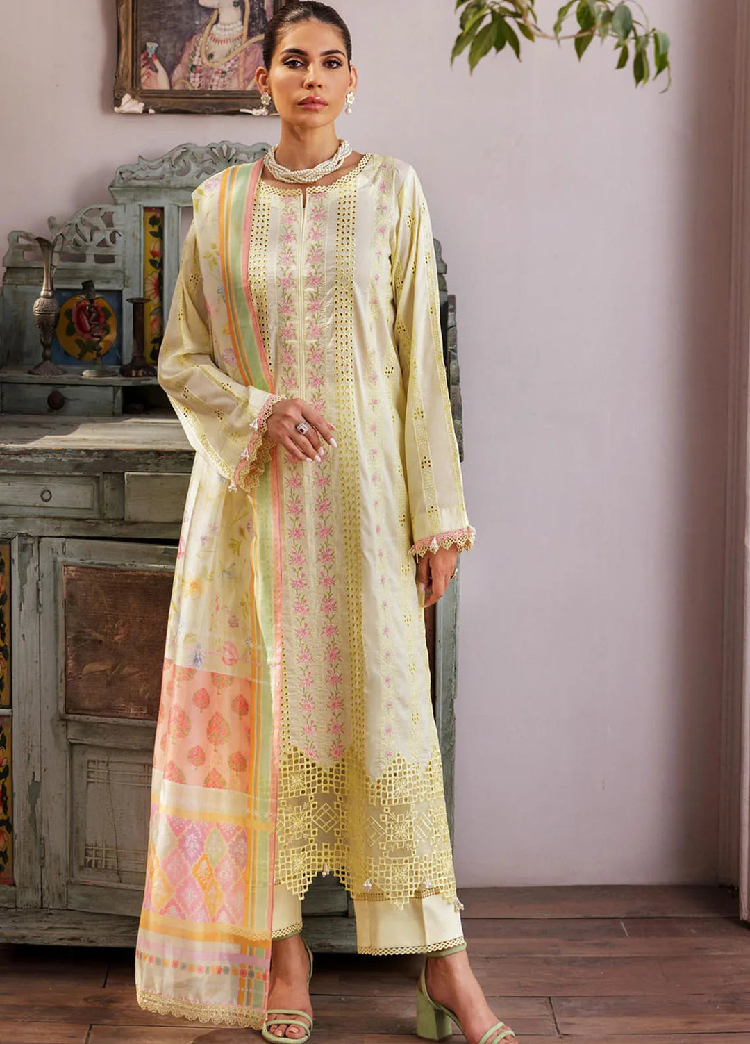 Nissa by RajBari Embroidered Lawn Suit Unstitched 3 Piece RB25N D-09 - Summer Collection