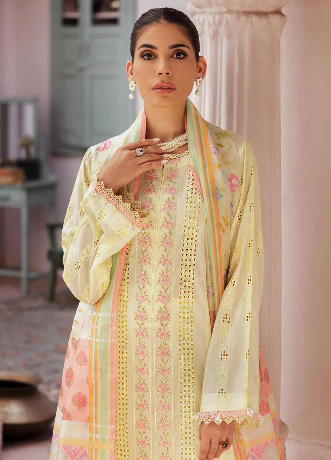 Nissa by RajBari Embroidered Lawn Suit Unstitched 3 Piece RB25N D-09 - Summer Collection