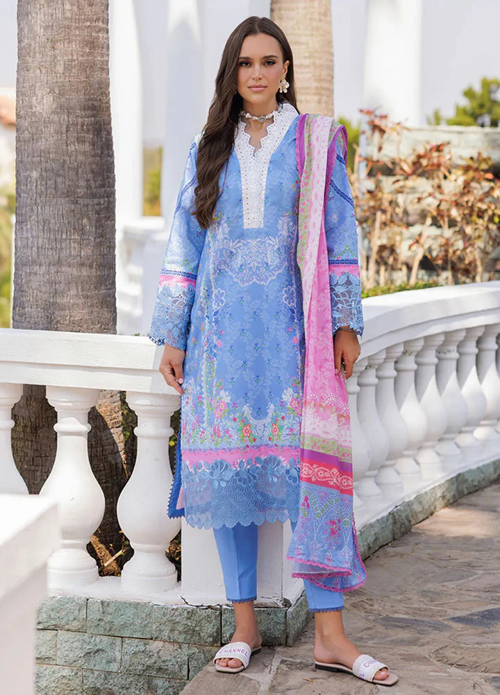Nissa by Rajbari Embroidered Lawn Suits Unstitched 3 Piece RB25NS D-02 - Summer Collection