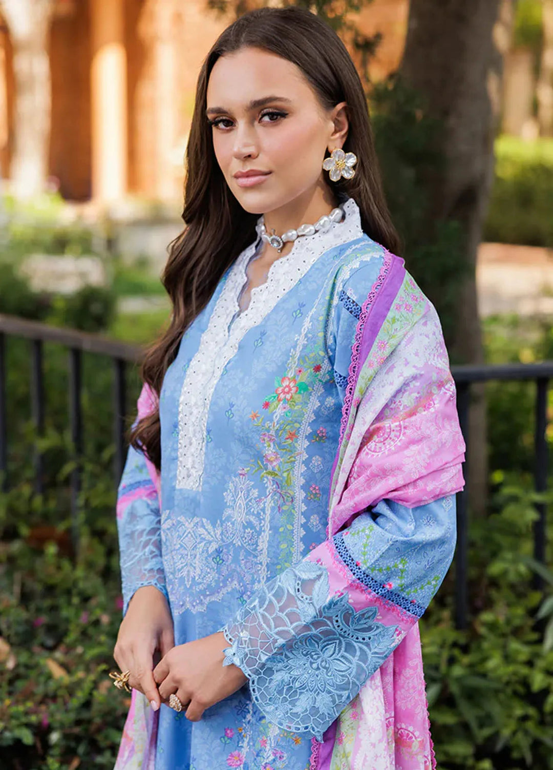Nissa by Rajbari Embroidered Lawn Suits Unstitched 3 Piece RB25NS D-02 - Summer Collection