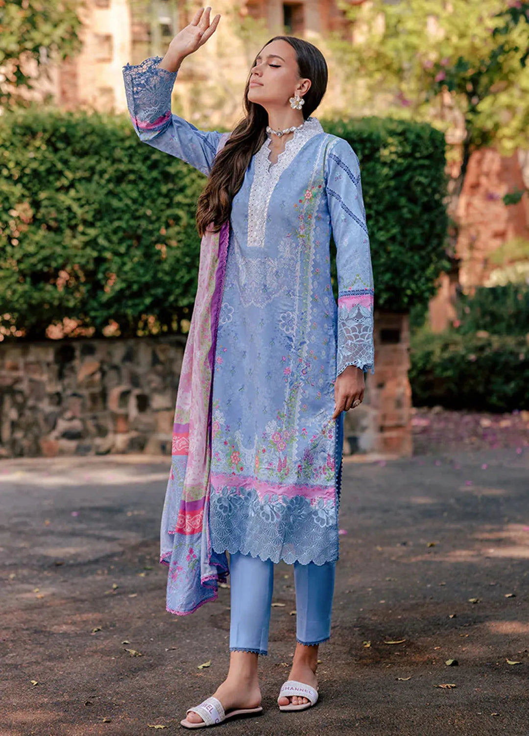 Nissa by Rajbari Embroidered Lawn Suits Unstitched 3 Piece RB25NS D-02 - Summer Collection