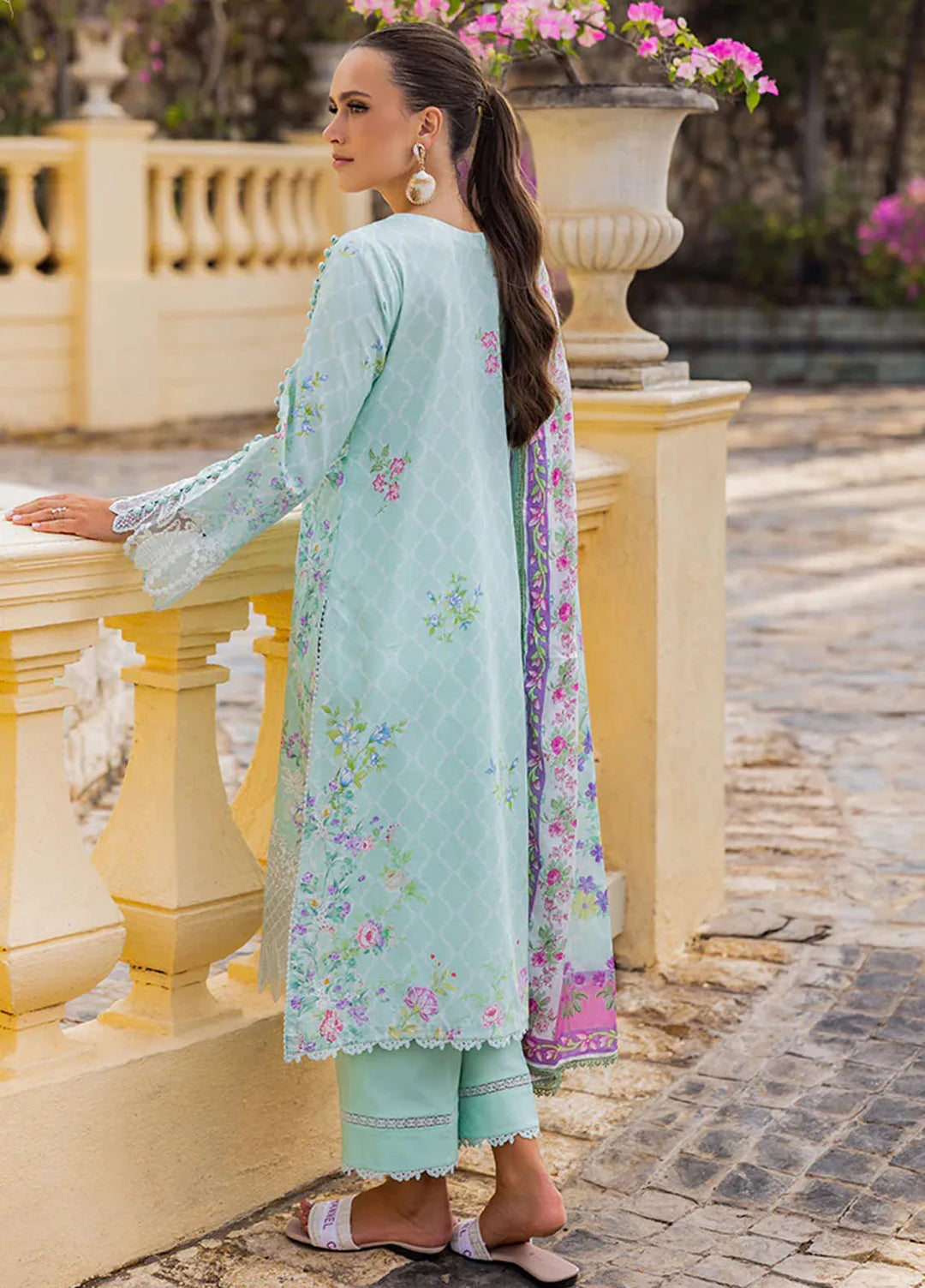 Nissa by Rajbari Embroidered Lawn Suits Unstitched 3 Piece RB25NS D-06 - Summer Collection